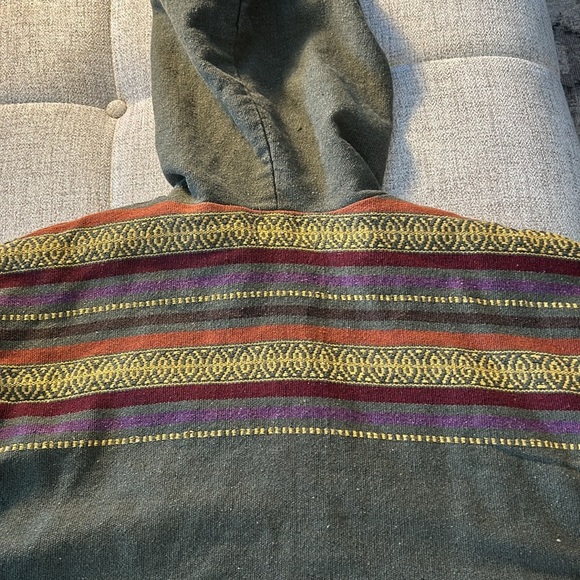 LAKHAY ..BOHO ..COTTON CROPPED ..ZIP UP HOODIE GREEN M/L UNISEX.. - Picture 9 of 13